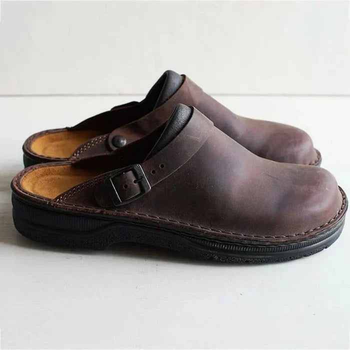 Albert | Stylish Men’s Leather Slipper Clogs