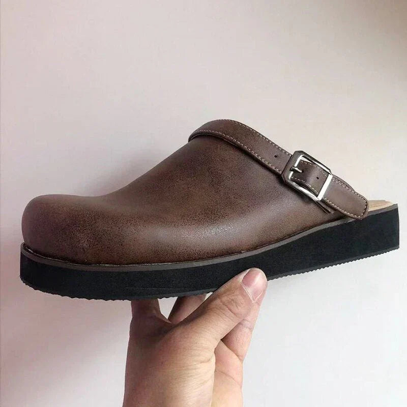Albert | Stylish Men’s Leather Slipper Clogs
