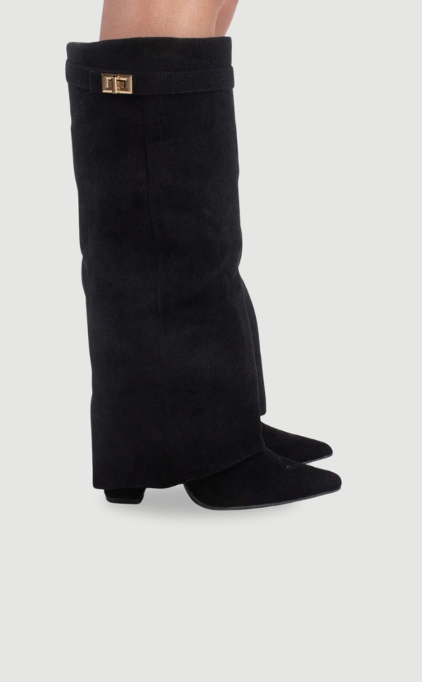 Beverly | Women’s Leather Thigh-High Boots with Buckle