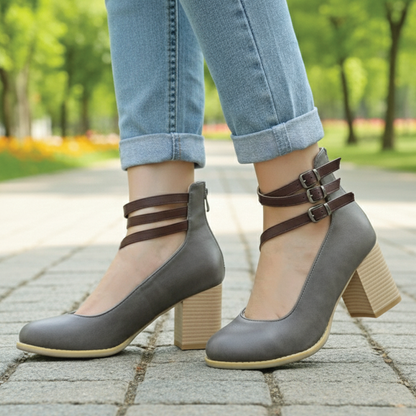 Nora - Block Heel Ankle Shoes