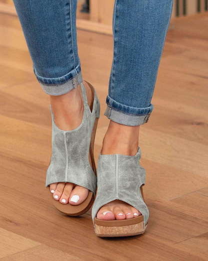 Nicole - Vegan Wedge Sandals