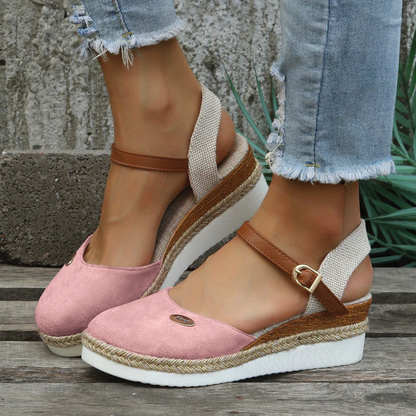 Mia - Closed-Toe Platform Espadrilles