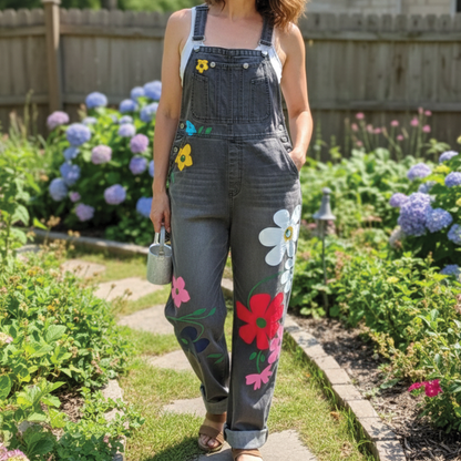 Grace - Sleeveless Denim Overalls