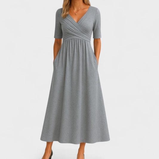 Tammy | Chic Women’s Midi Dress with V-Neck
