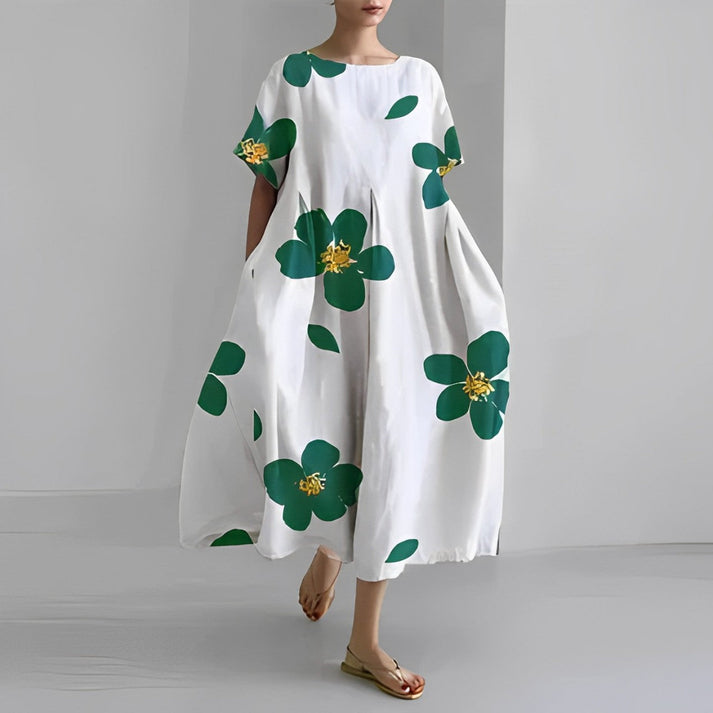 Isabella | Women Relaxed Style Flower Midi Dress