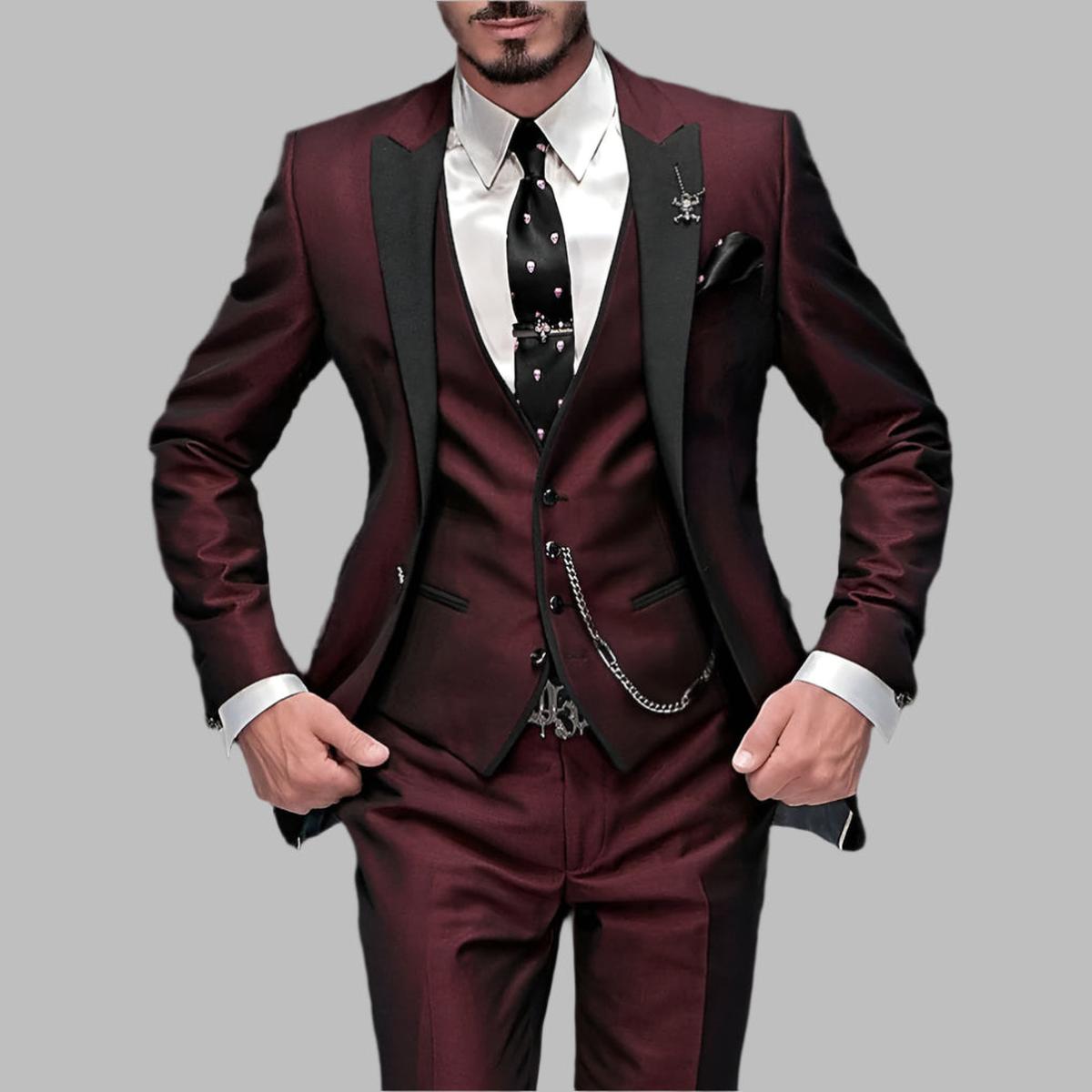 Eric | Men Luxury Three Piece Wedding Suit Set