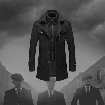 Gary | Classic Double Layer Long Coat For Men