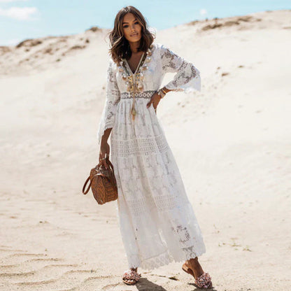 Aria | Women’s Summer Bohemian Long Sleeve Maxi Dress