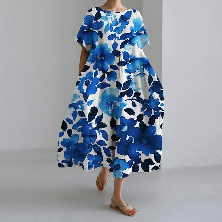 Isabella | Women Relaxed Style Flower Midi Dress