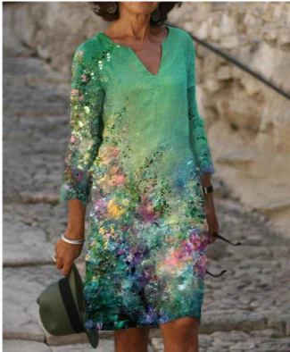 Isabella | Women’s Floral V-Neck Midi Dress