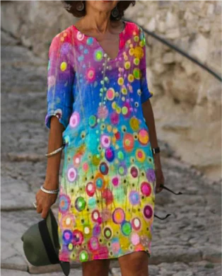 Isabella | Women’s Floral V-Neck Midi Dress