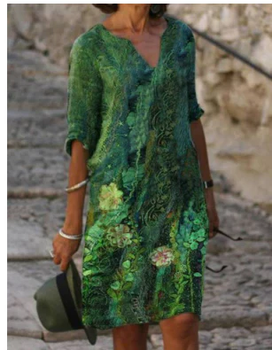 Isabella | Women’s Floral V-Neck Midi Dress