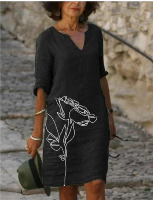 Isabella | Women’s Floral V-Neck Midi Dress