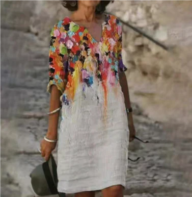 Isabella | Women’s Floral V-Neck Midi Dress