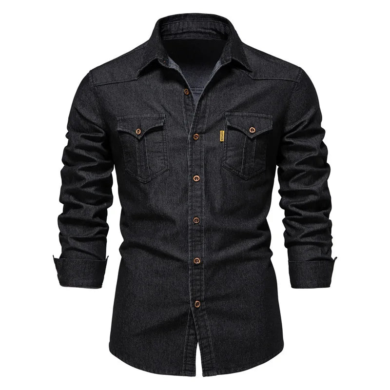 Bruce | Men’s Denim Button-Up Shirt