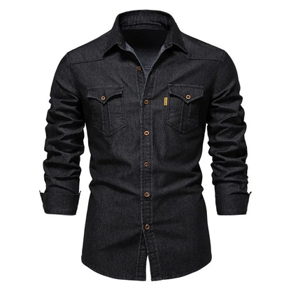 Bruce | Men’s Denim Button-Up Shirt