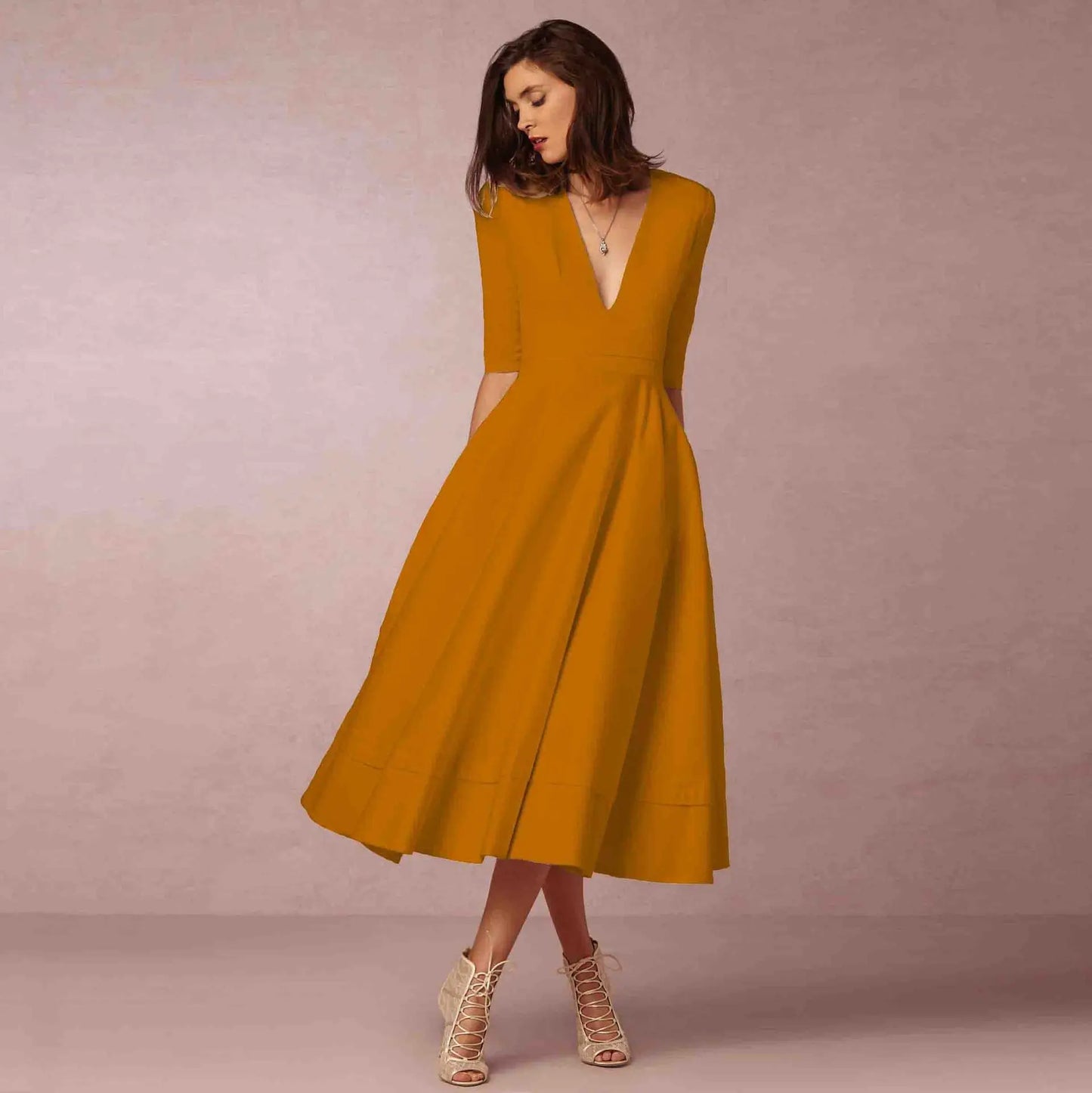 Allison | Women’s Elegant Flowing Midi Dress