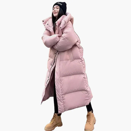 Pamela | Women’s Long Hooded Quilted Puffer Coat