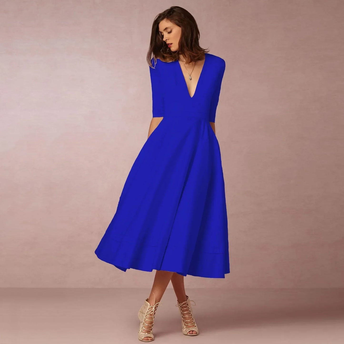 Allison | Women’s Elegant Flowing Midi Dress