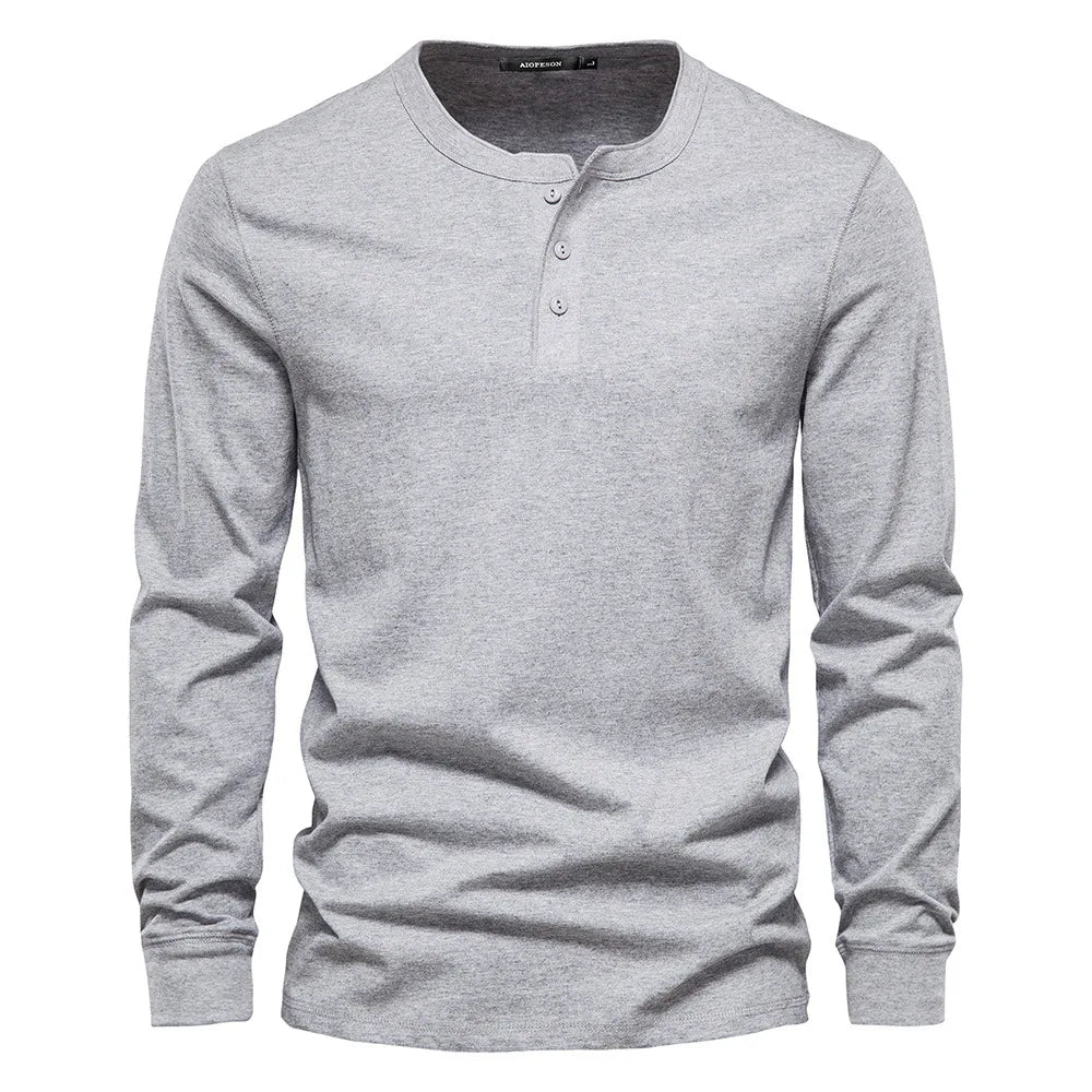 Gary | Stylish Men’s Long-Sleeve Henley Shirt