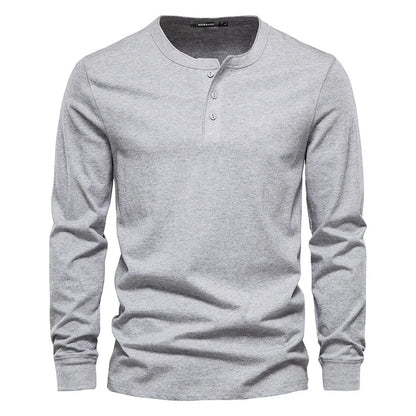 Gary | Stylish Men’s Long-Sleeve Henley Shirt
