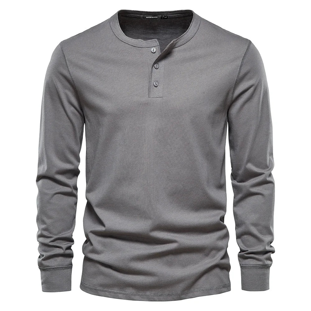 Gary | Stylish Men’s Long-Sleeve Henley Shirt