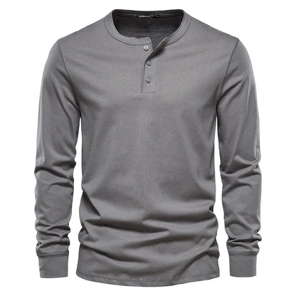 Gary | Stylish Men’s Long-Sleeve Henley Shirt