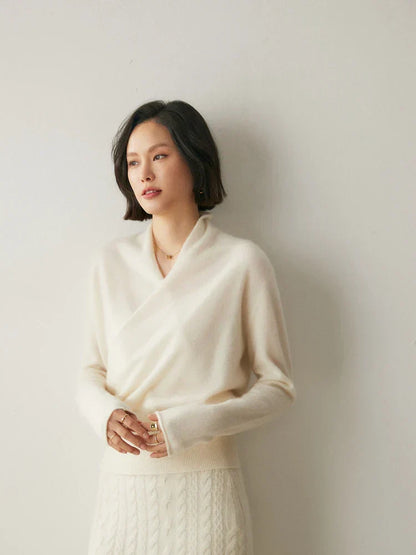 Chloe | Women’s Elegant Wrap Crossover Chic Sweater