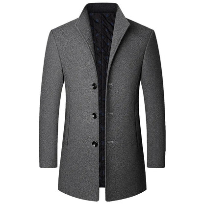 Peter | Men’s Sophisticated Long Overcoat With Buttons