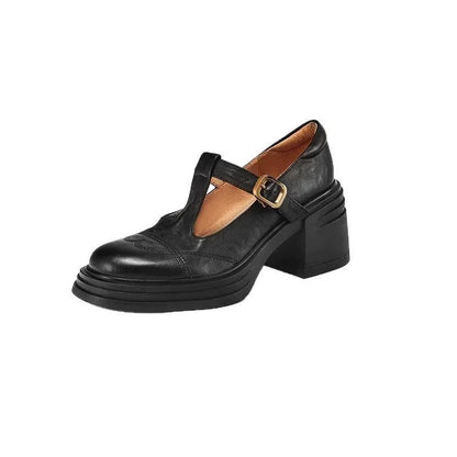 Georgia | Classic Women’s Leather T-Strap Shoes