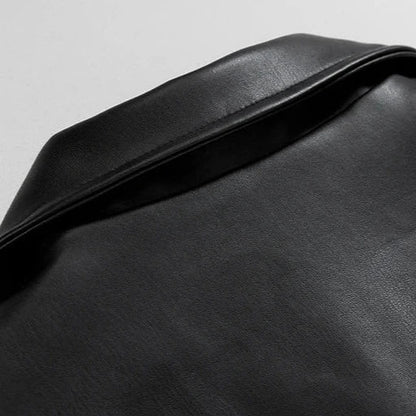 James | Men’s Oversized Leather Bomber Jacket