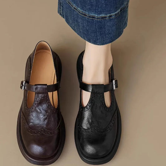 Peggy | Classic Women’s Leather T-Strap Shoes