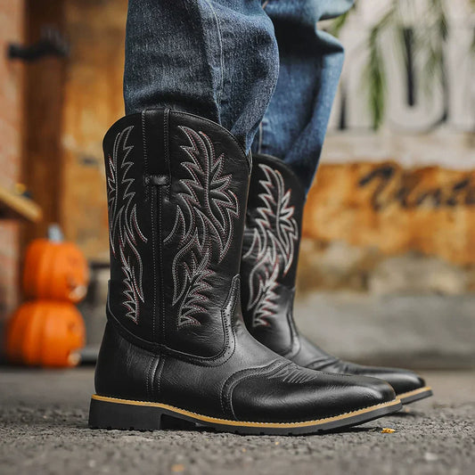 Eric | Western Style Leather Cowboy Boots for Men