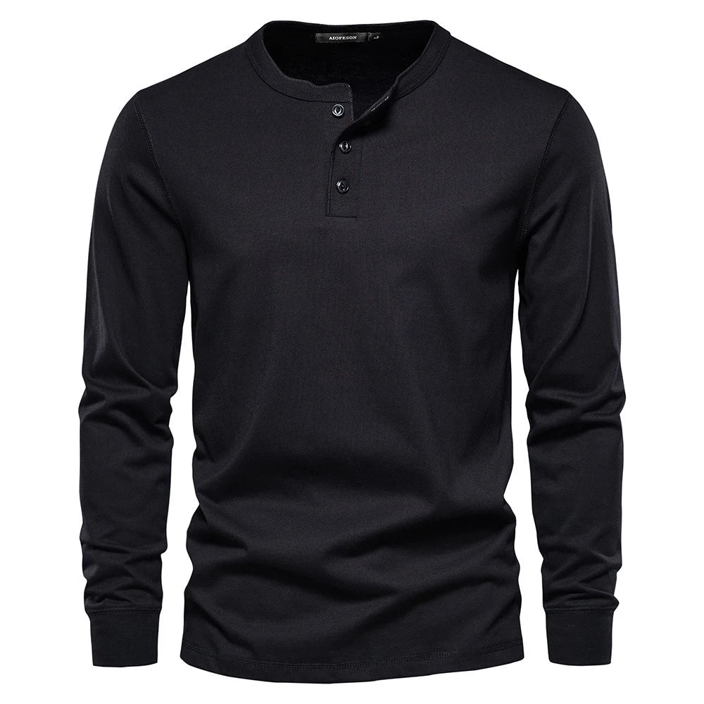 Gary | Stylish Men’s Long-Sleeve Henley Shirt