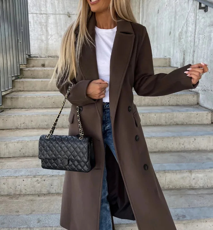Kathleen | Women’s Classic Long Sleeve Trench Coat