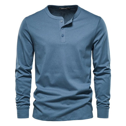 Gary | Stylish Men’s Long-Sleeve Henley Shirt