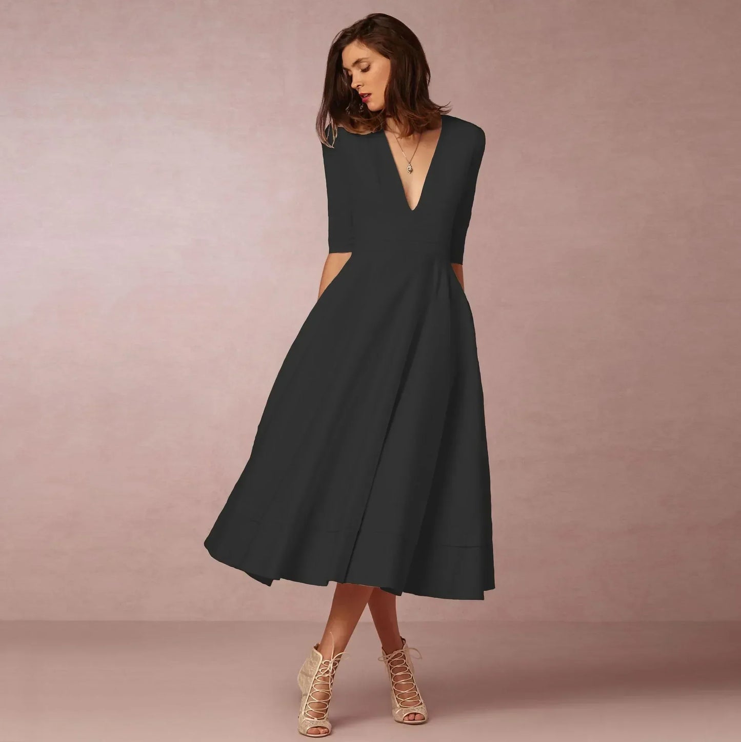 Allison | Women’s Elegant Flowing Midi Dress