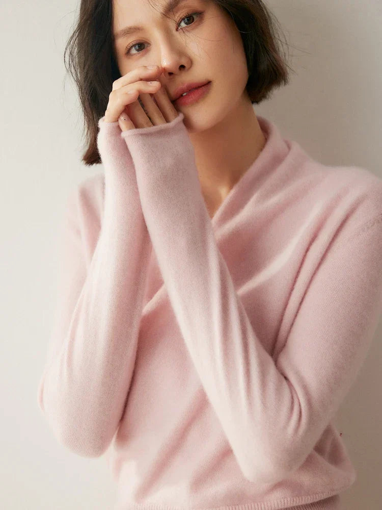 Chloe | Women’s Elegant Wrap Crossover Chic Sweater