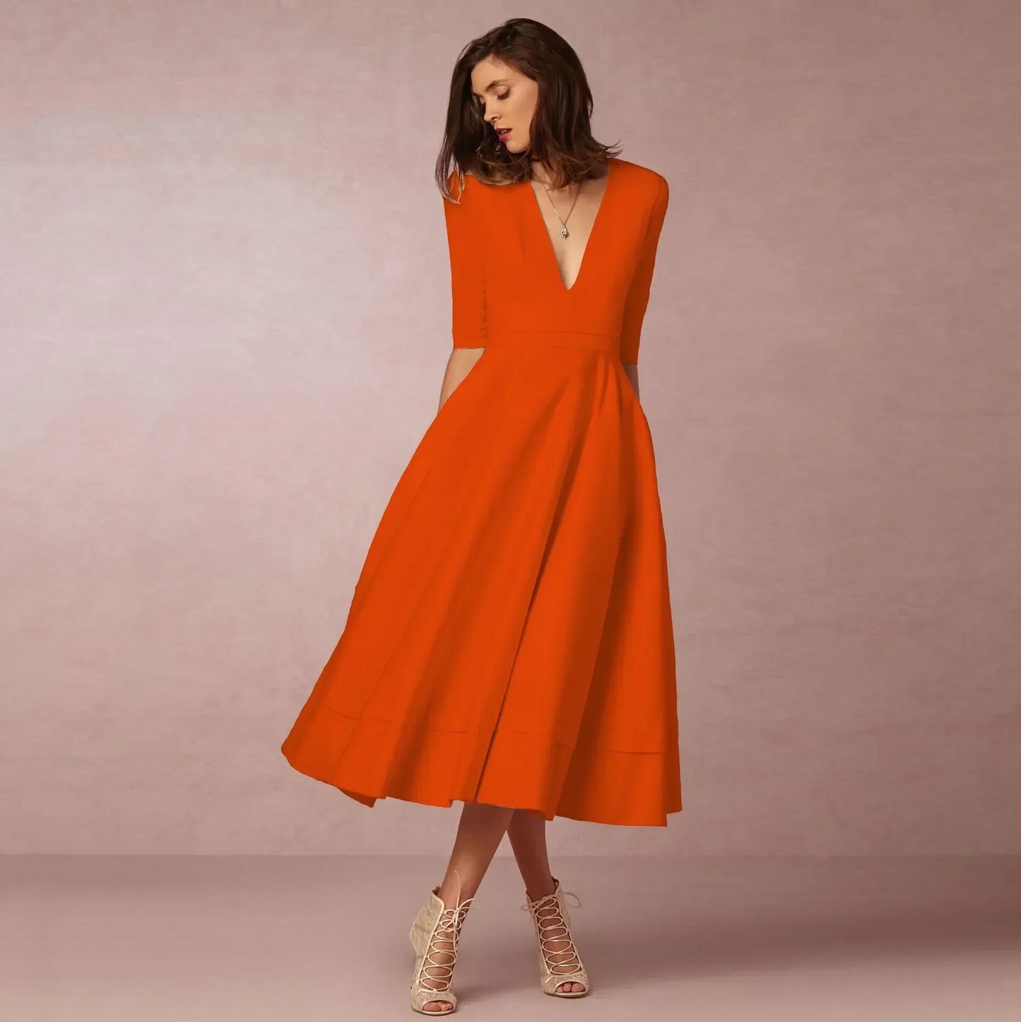 Allison | Women’s Elegant Flowing Midi Dress