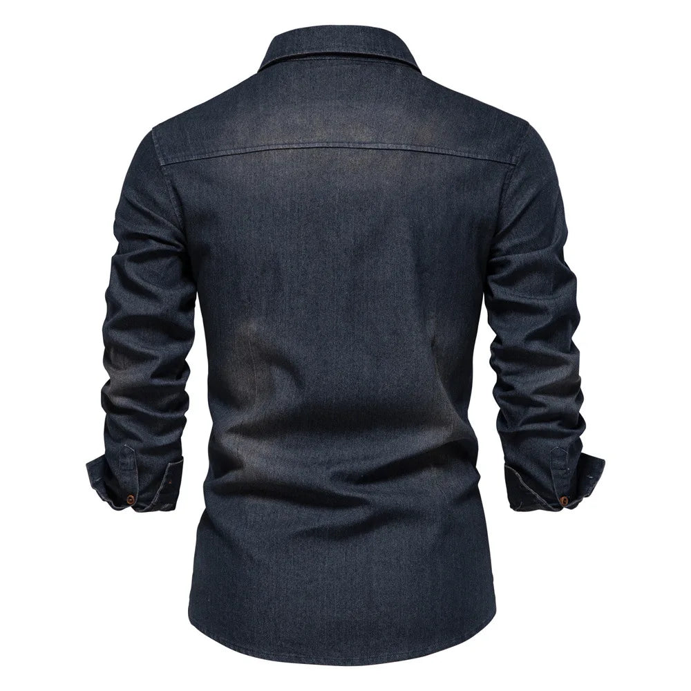Bruce | Men’s Denim Button-Up Shirt