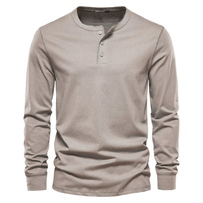Gary | Stylish Men’s Long-Sleeve Henley Shirt