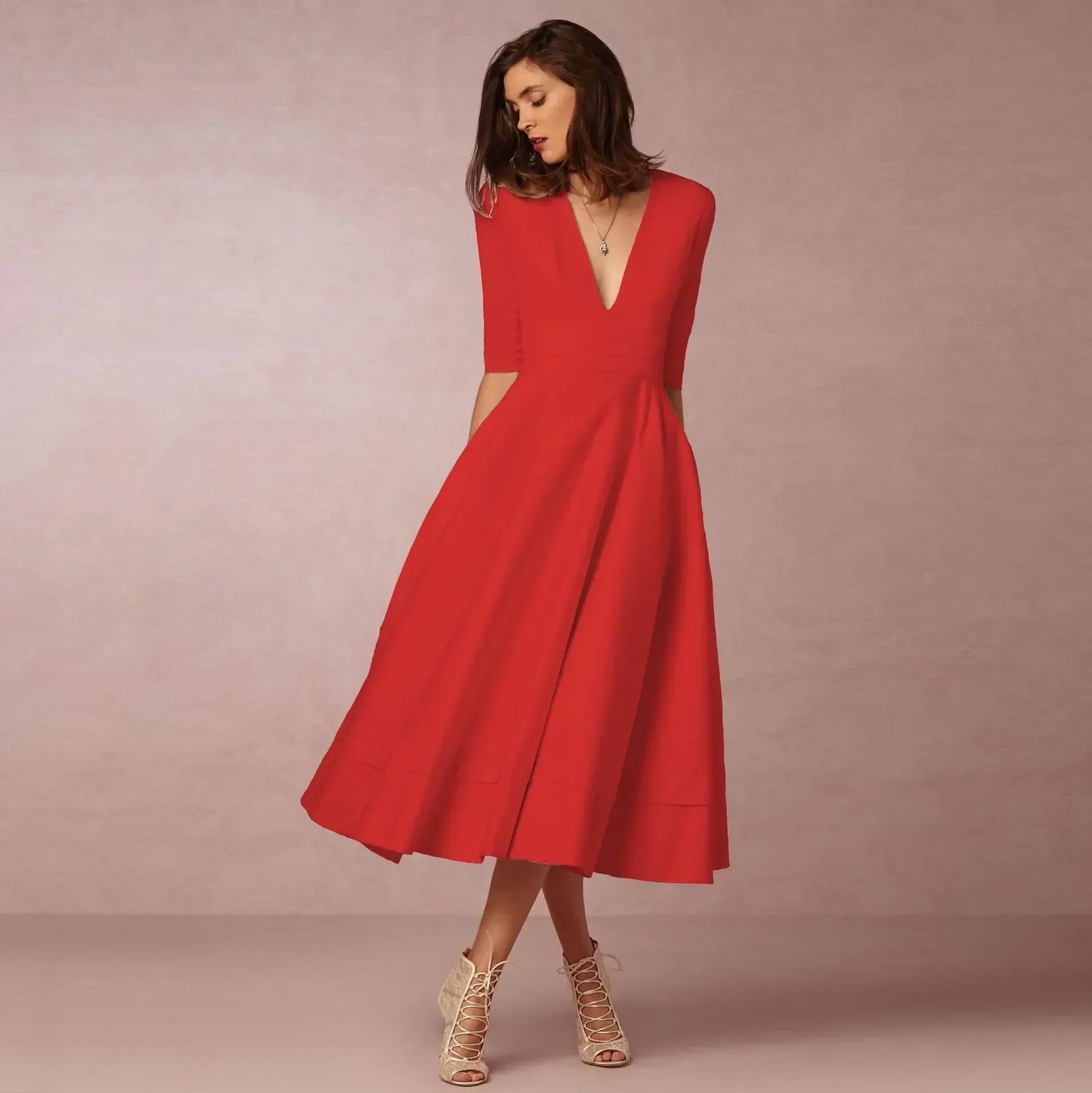 Allison | Women’s Elegant Flowing Midi Dress