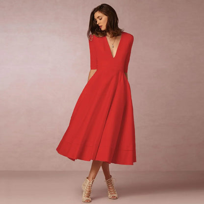 Allison | Women’s Elegant Flowing Midi Dress