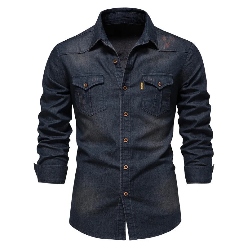 Bruce | Men’s Denim Button-Up Shirt