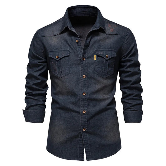 Bruce | Men’s Denim Button-Up Shirt