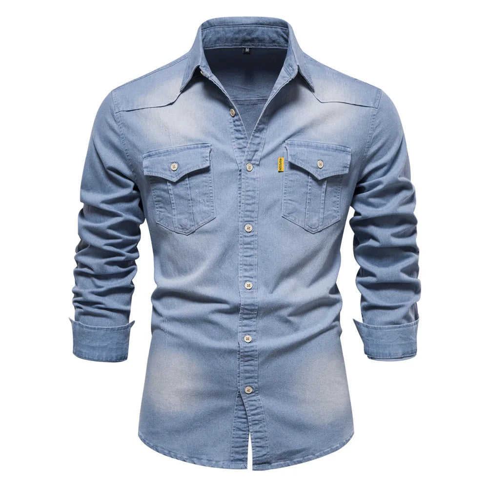 Bruce | Men’s Denim Button-Up Shirt