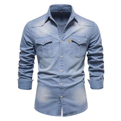 Bruce | Men’s Denim Button-Up Shirt