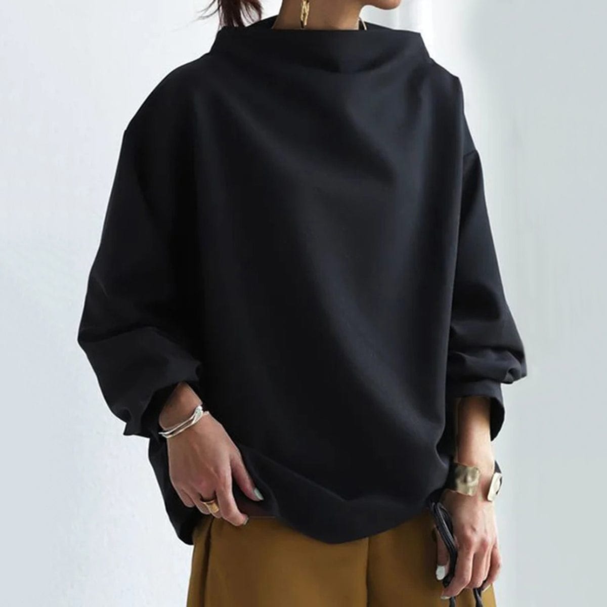 Aria | Women High-Neck Long Sleeve Top