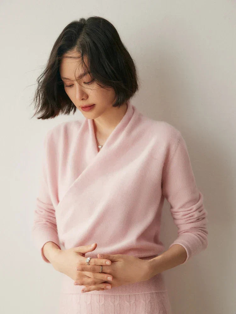 Chloe | Women’s Elegant Wrap Crossover Chic Sweater