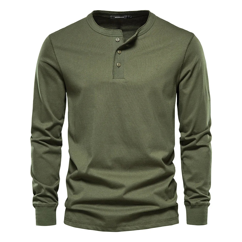 Gary | Stylish Men’s Long-Sleeve Henley Shirt